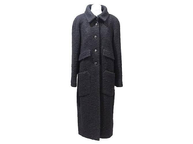 Chanel Coats, Outerwear Black Wool  ref.639786
