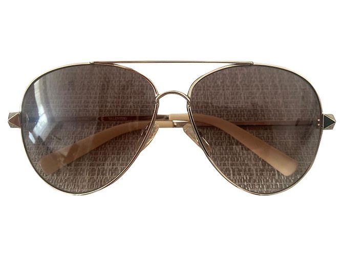 Valentino Piloten Sonnenbrille Grau Glas