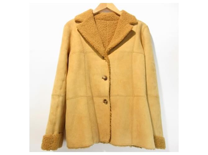 Loewe LOEWE Mouton Jacket Coat Lamb Sheep Leather Yellow Yellow 38 about M  ref.639957 - Joli Closet