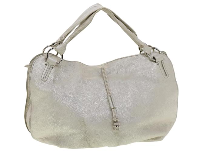 Céline CELINE Tote Bag Leather White Auth fm1569  ref.640033
