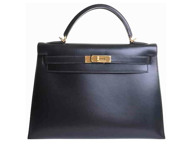 Hermès hermes kelly Black Leather  ref.640237