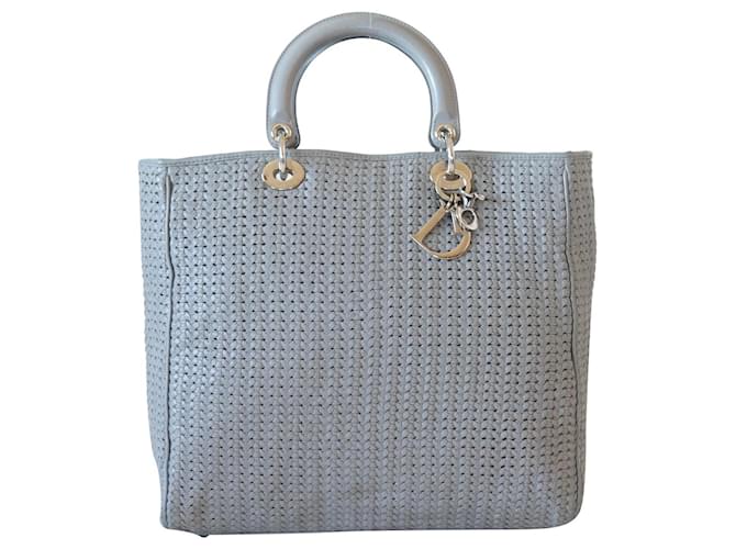 Christian Dior Handbags Grey Leather  ref.640278