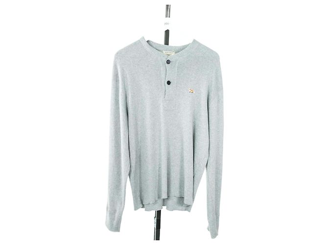 Kitsune Maison Kitsuné Pullover M Grau Baumwolle