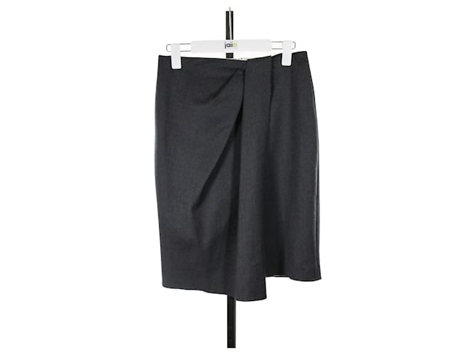 ARMANI skirt 42 Grey Wool  ref.640641