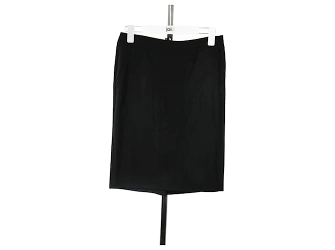 ARMANI skirt 42 Black Wool  ref.640644