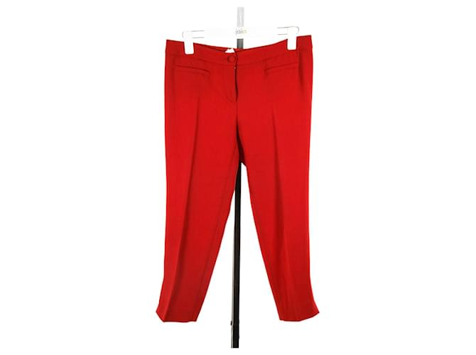 Pantaloni Miu Miu 40 Rosso  ref.640887