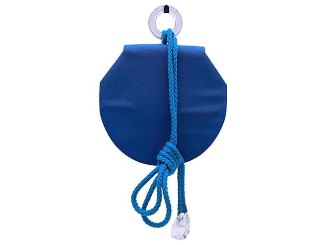 Yves Saint Laurent Vintage Turquoise Gros Grain Shoulder Bag Cloth  ref.640916