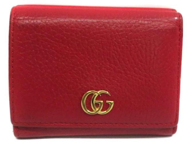 Gucci Wallets Red Leather  ref.641003