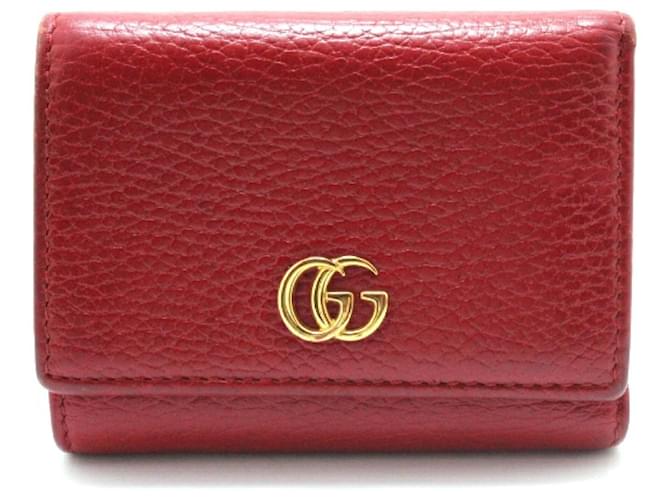 Gucci Geldbörsen Rot Leder  ref.641013