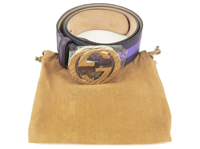 Gucci Belts Purple Leather  ref.641015