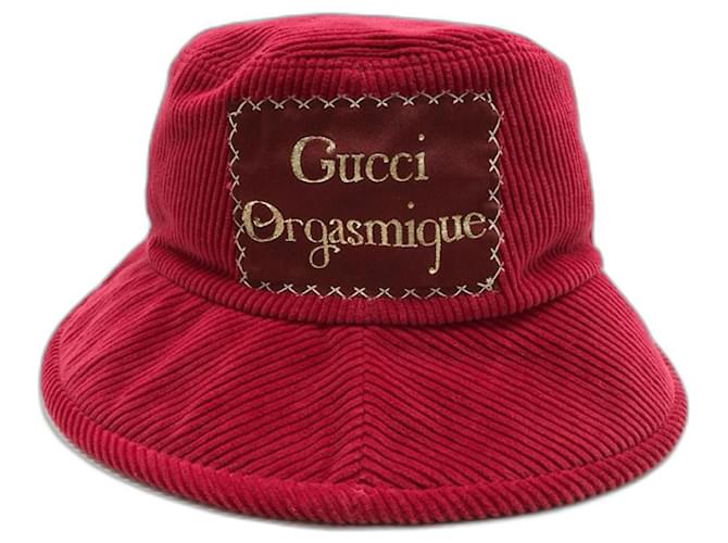 Gucci Chapéus Vermelho Algodão  ref.641024