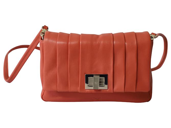 Anya Hindmarch Gracie Shoulder Bag in Orange Leather  ref.641126