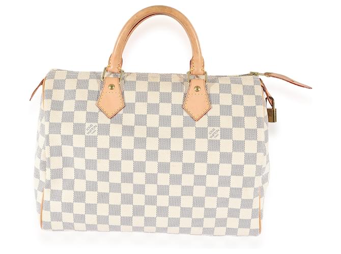 Louis Vuitton Speedy 30 Damier Azur Satchel White Bag