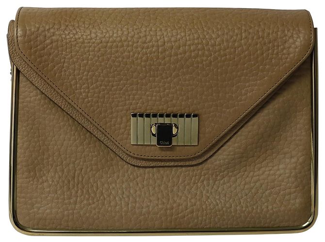 Chloé Bolsa de ombro Chloe Sally em couro marrom caramelo