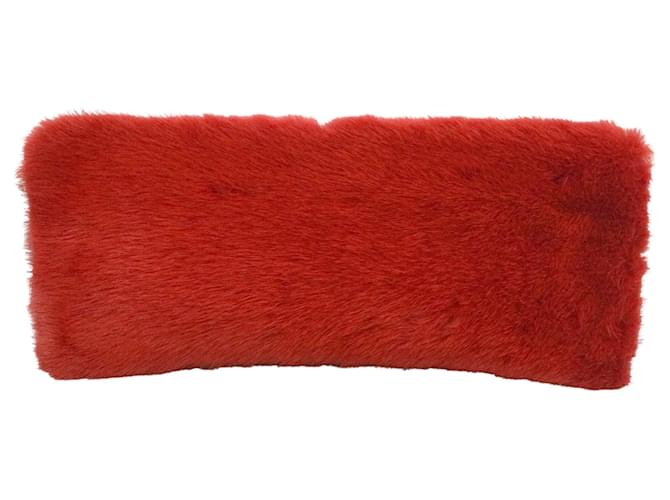 Autre Marque Nancy Gonzalez Red Mink Fur Clutch  Leather  ref.641357
