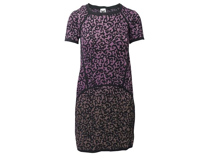 M Missoni Strickkleid aus lilafarbenem Polyamid