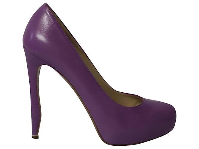 Zapatos de Salón con Plataforma Nicholas Kirkwood en Cuero Morado Púrpura  ref.641398