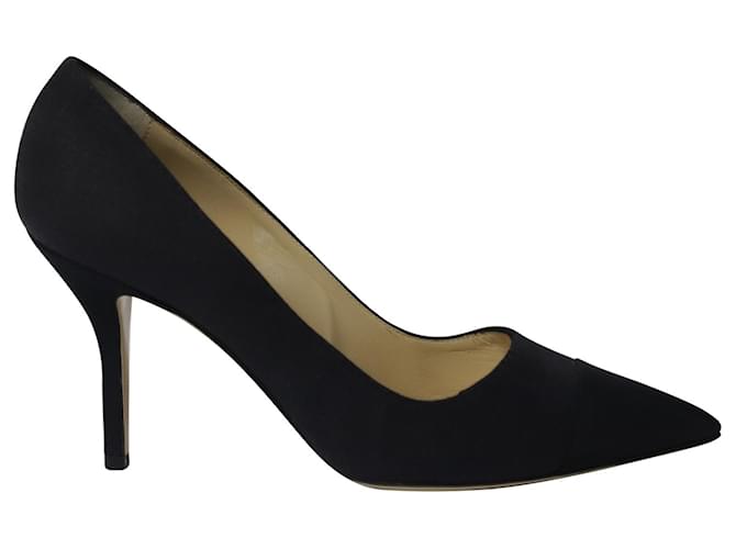 Zapatos de tacón de punta fina de Paul Andrew en cuero negro  ref.641438