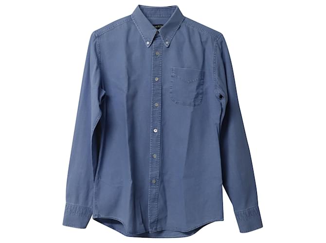 Tom Ford Button-Down Chambray Shirt in Blue Linen  ref.641442