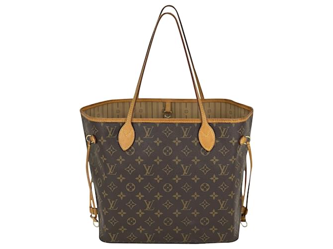 Louis Vuitton Louis Vuitton Tote Neverfull Mm Monogram Canvas Tote Tan W/organizing Insert C50  Leather  ref.641451
