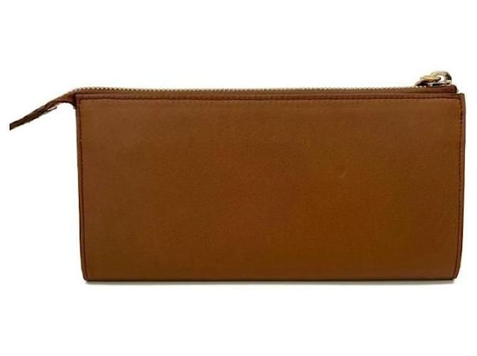 Fendi Brown Continental Zip Wallet  Leather  ref.641476