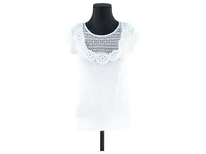 Claudie Pierlot Top 2 White Linen ref.641508 Joli Closet