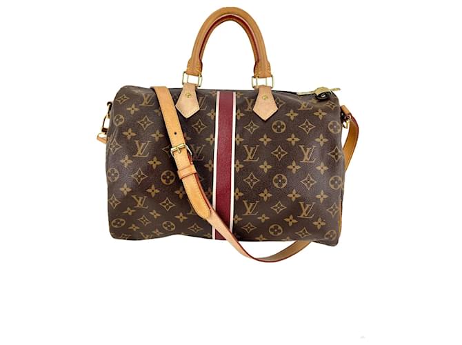 Louis Vuitton Speedy 35 Brown Canvas Handbag (Pre-Owned)