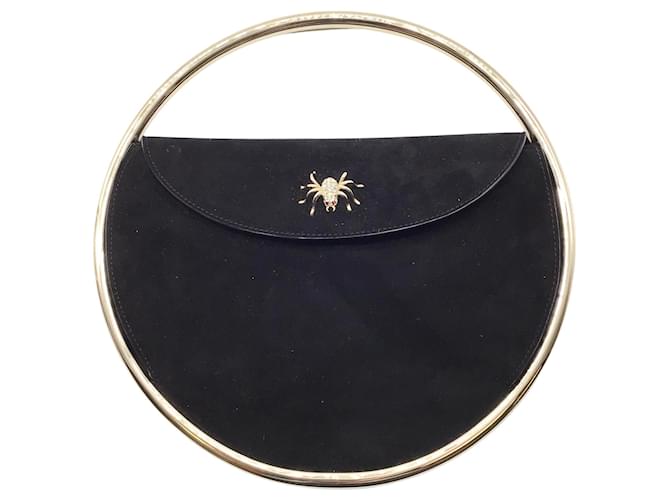 Charlotte Olympia This-is-not-a-bag Black / Gold Suede Leather