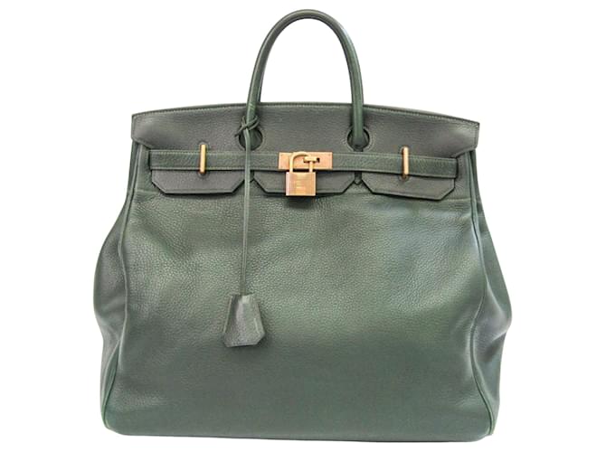 Hermès HERMES BIRKIN Green Leather  ref.641672