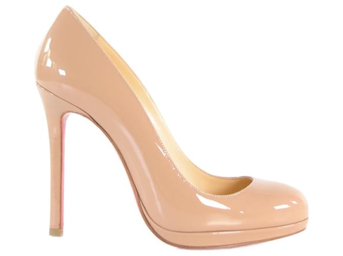 Christian Louboutin pumps 35.5 Beige Leather  ref.642095