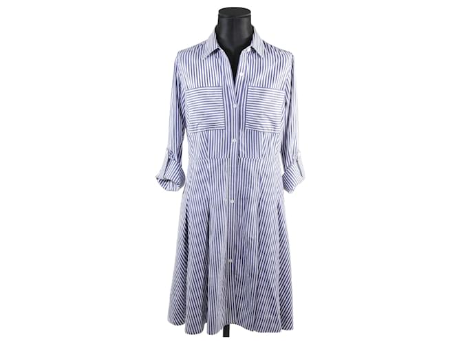 Kleid Michael Kors S Blau Baumwolle  ref.642513