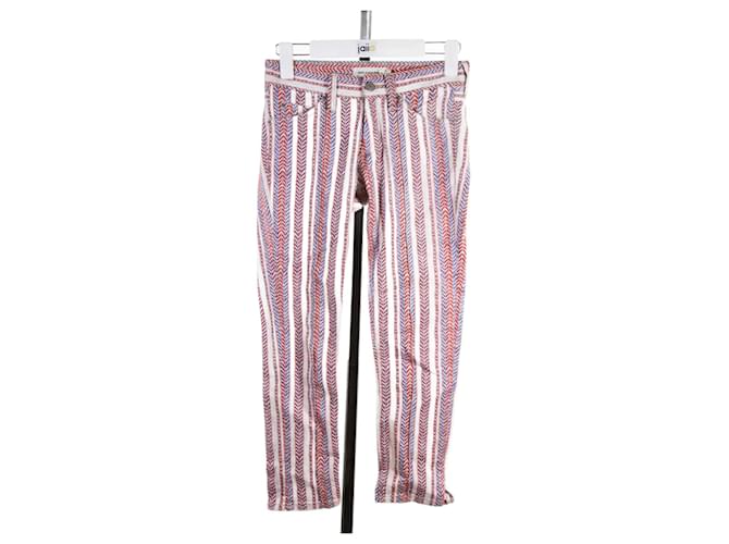 Isabel Marant Star Trousers 34 Red Cotton  ref.642853