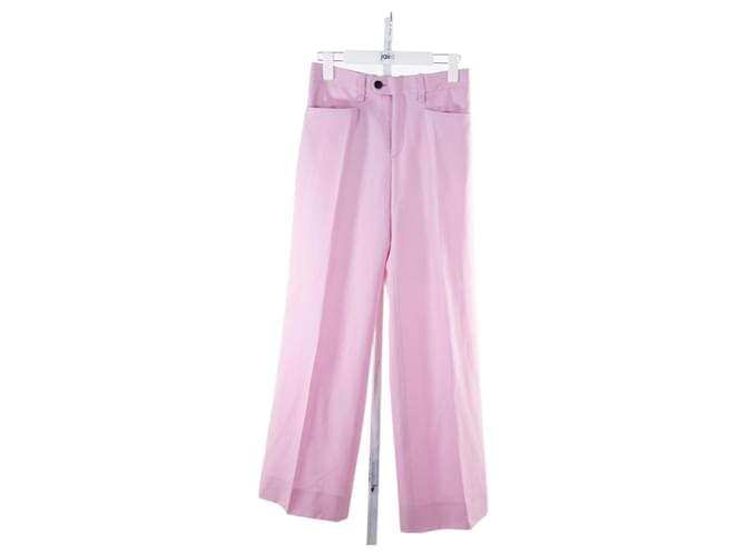 Chloé Chloe Trousers 36 Pink Wool  ref.642976