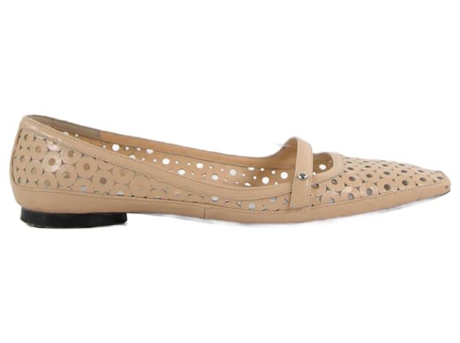 Marc by Marc Jacobs Bailarinas Marc Por Marc Jacobs 35 Bege Couro  ref.642991