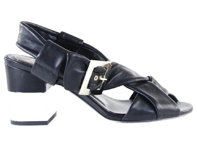 Roger Vivier sandals 38 Black Leather  ref.643048