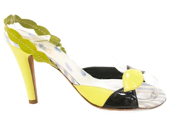 Michel Perry Michael Perry Sandals 39 Yellow Leather  ref.643113