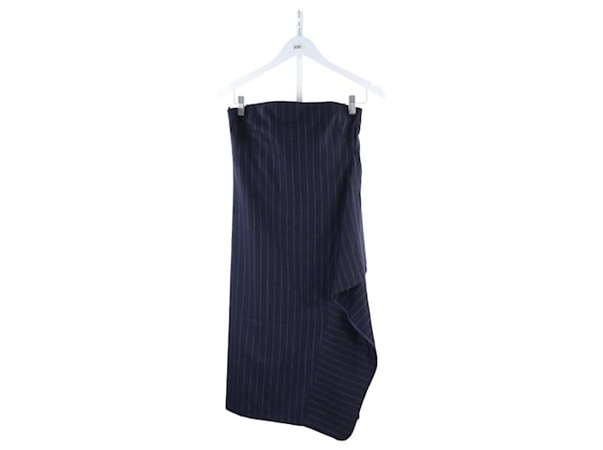 Tara Jarmon Dress 36 Blue Wool  ref.643627