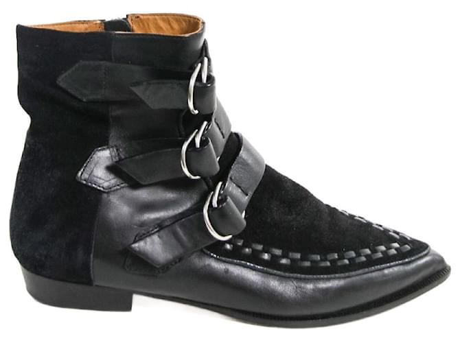 Isabel Marant Boots 37 Black Leather  ref.644006