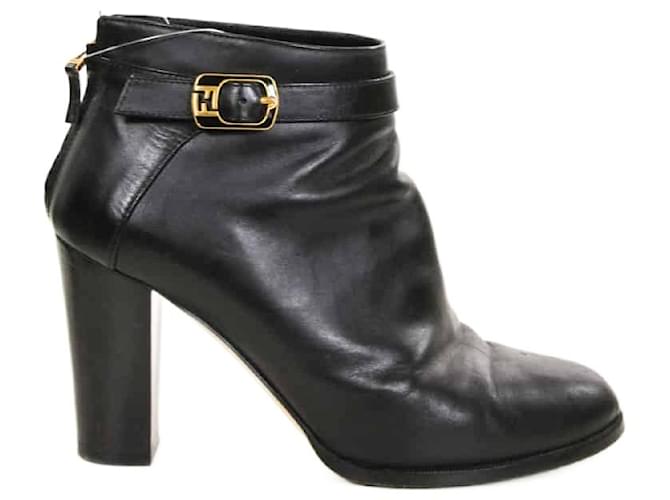Fendi Boots 40 Black Leather  ref.644025