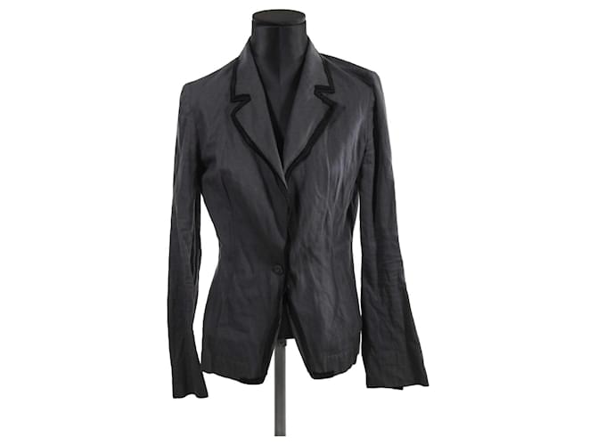 Lanvin jacket 38 Grey Cotton  ref.644121