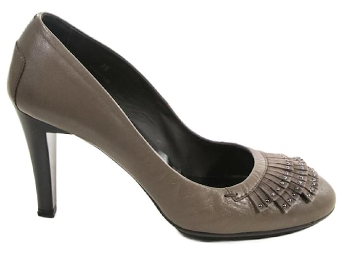 Tod's Tods Pumps 38 Grey Leather  ref.644228