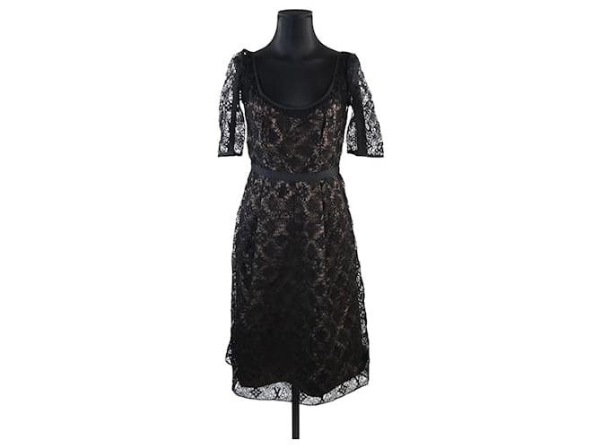 Louis Vuitton Dress 40 Black Cotton  ref.644357