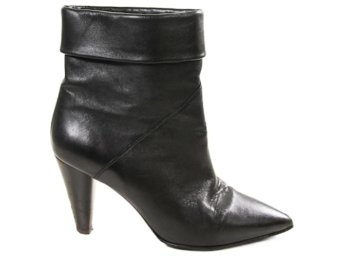 Ba Sh Boots Bash 37 Black Leather ref.644469 Joli Closet