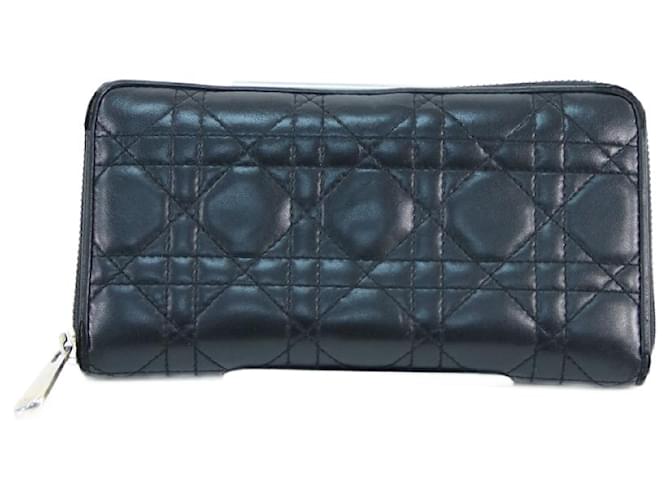 Lady Dior Dior wallet Black Leather  ref.644686