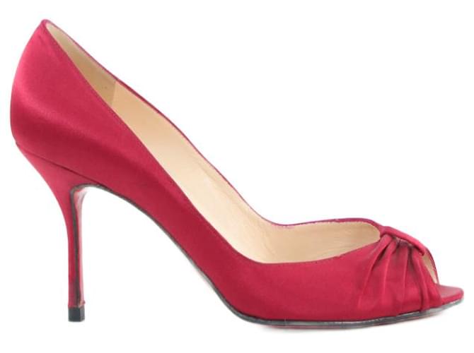 Christian Louboutin pumps 38.5 Red Leather  ref.644773