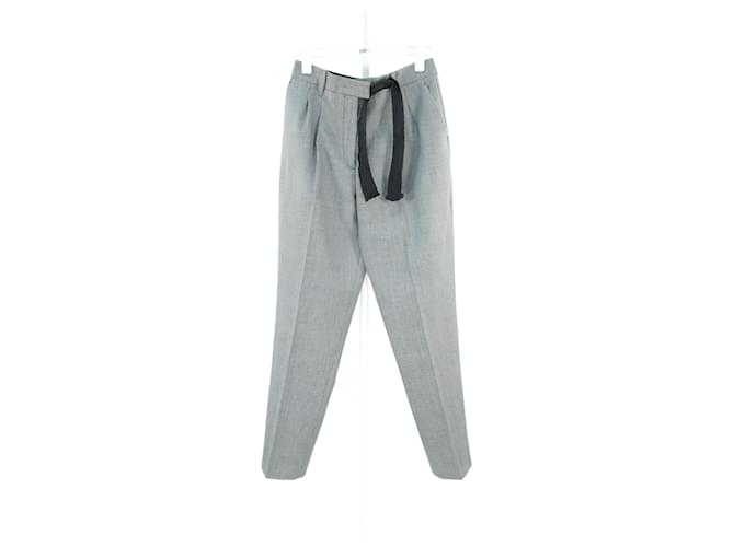 Pantalones Prada M Gris Lana  ref.644780