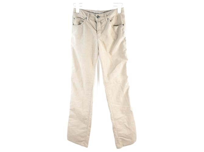 Armani XS pants Beige Cotton  ref.644855