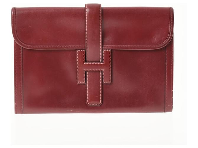 Hermès Hermes Jige Cuir Rouge  ref.644922