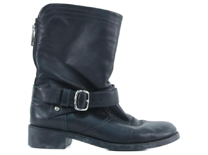 Bally Boots 39 Black Leather  ref.644997
