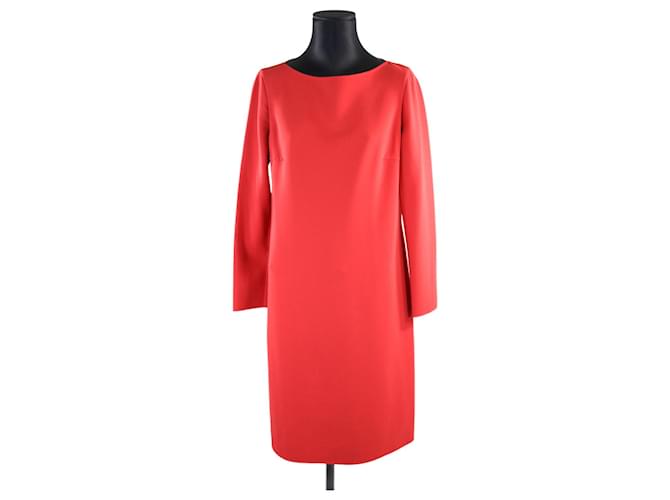 Michael Kors Kleid 10 Rot Wolle  ref.645569